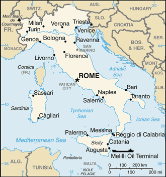 Alba Longa Italy Map