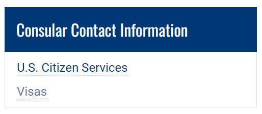 Consular Contact Information example