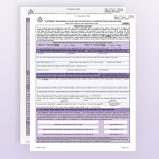 Formularios de Pasaporte